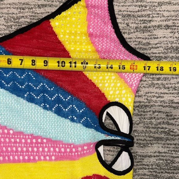 New STAUD Alpes Rainbow Crochet Maxi Dress Large Revolve - Picture 9 of 15